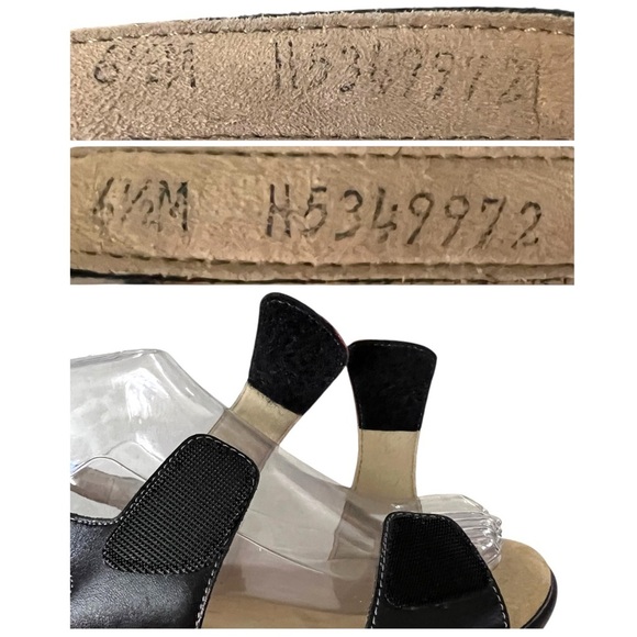 SAS Black & Red Hidden Nudu Heel Strap Leather Sandals Size 6.5 EUC Comfort Sole - Picture 11 of 14